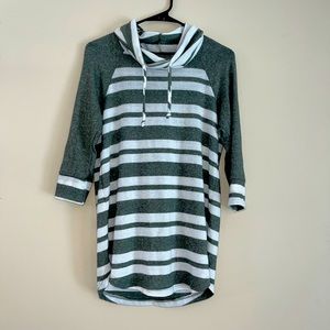 Soft knit 3/4 sleeve turtle neck sweater